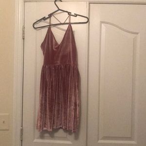 Velvet or suede dress
